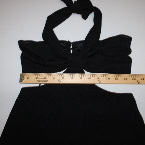 Maluma Romper NEW $90 Royalty Sz 4 Black Halter Open Sides Poly Rayon Romper - Picture 13 of 14